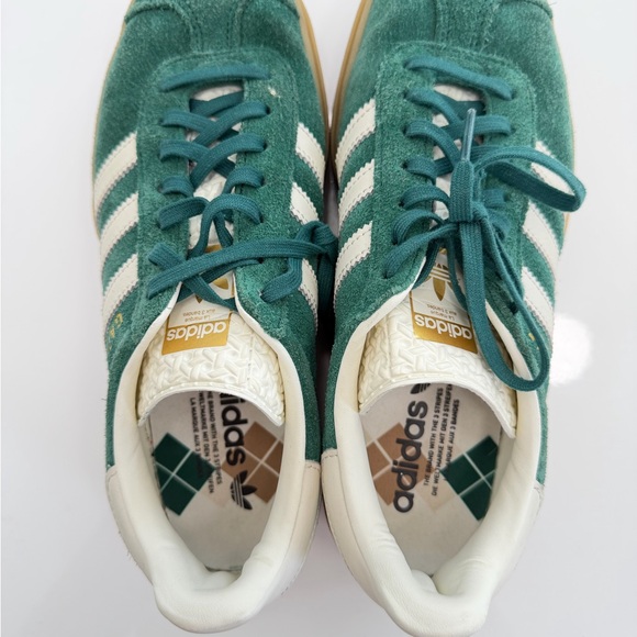 Adidas Gazelle Green and White Women's Sneakers - Picture 6 of 8